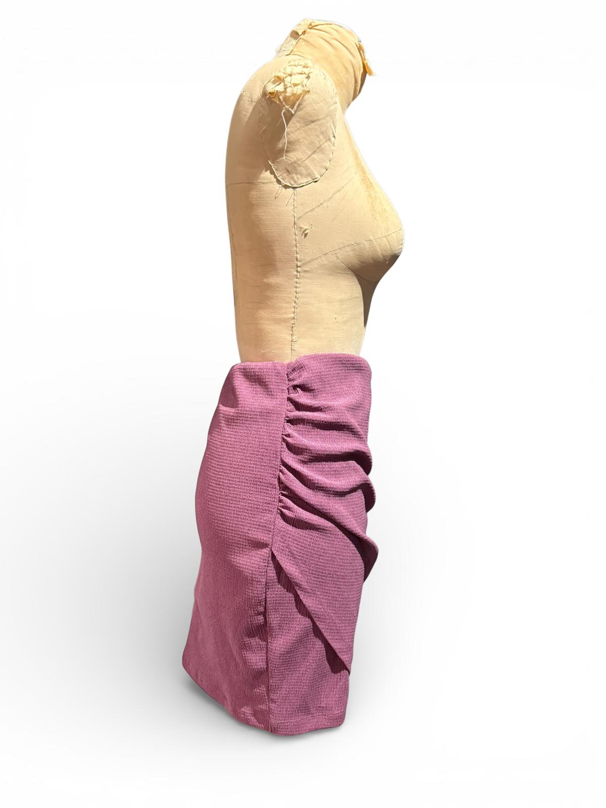Free People Purple Ruched Mini Skirt