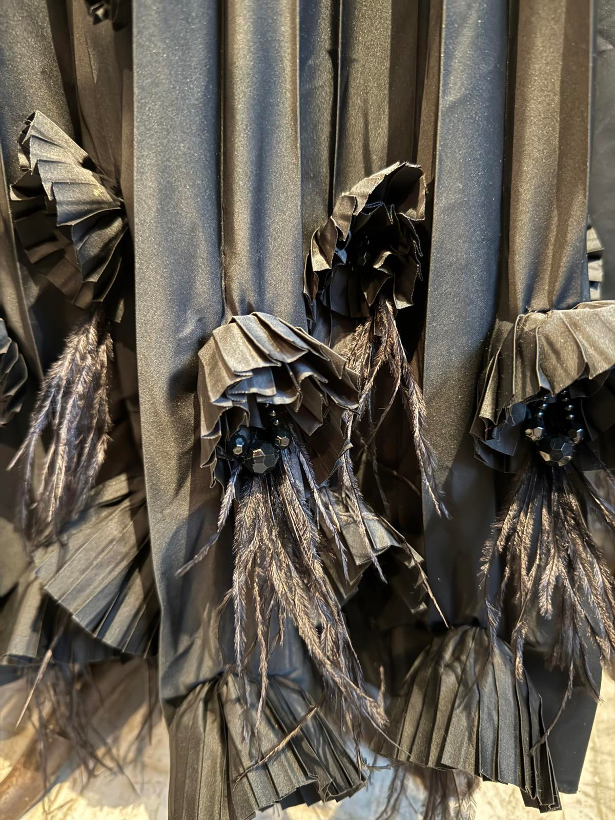 Dana Buchman Elegant Maxi Skirt w/ Pleats and Floral Detail