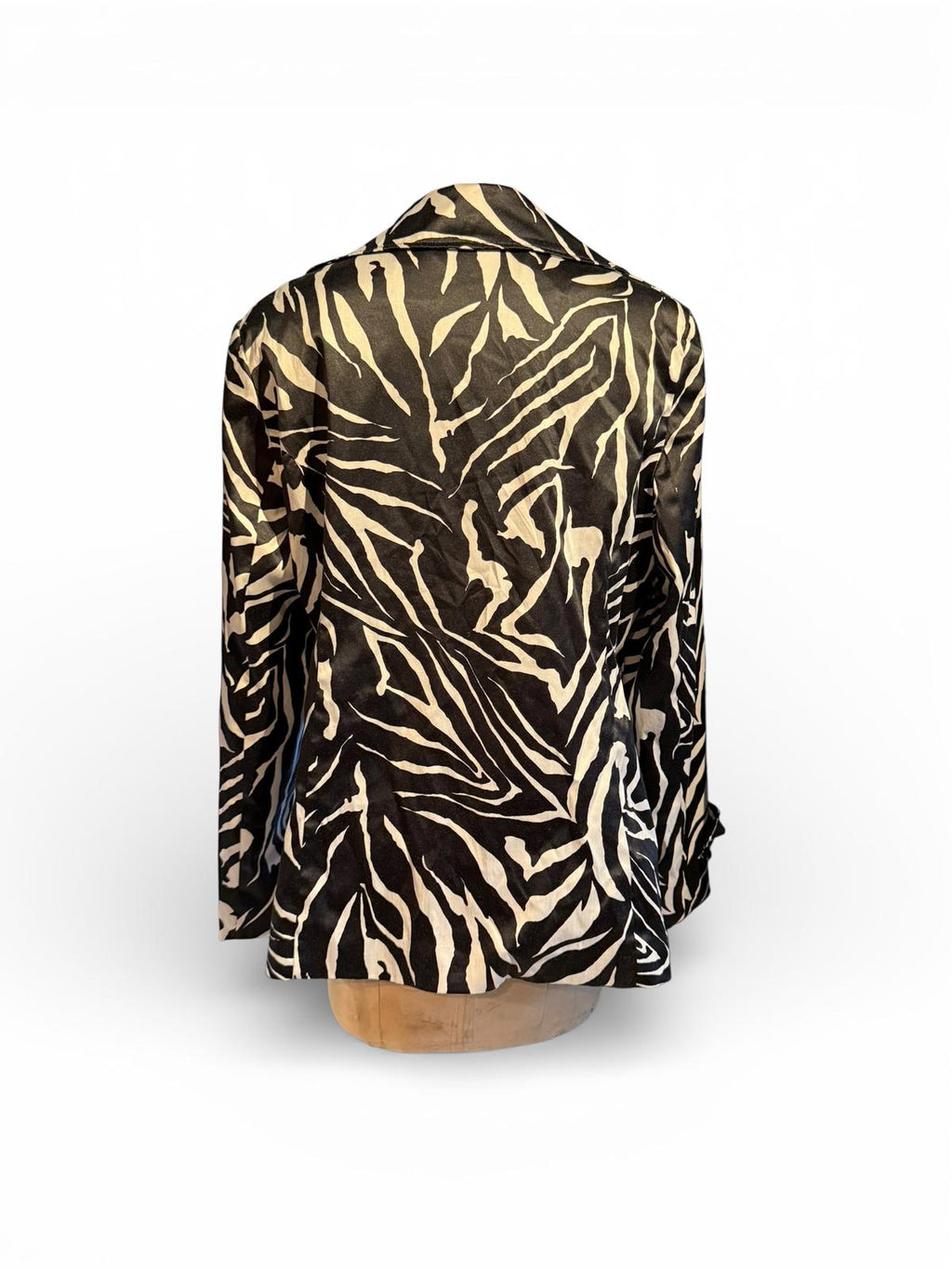 Marina Luna Black and White Zebra Print Blazer Jacket