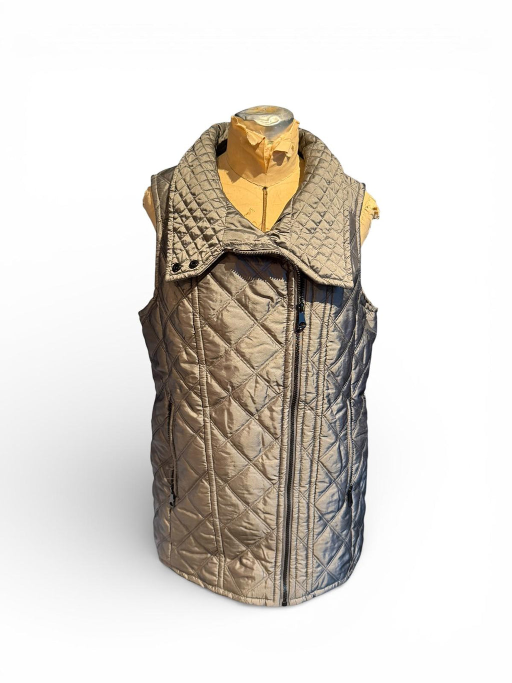 Marc New York Quilted Sleeveless Vest with High Collar