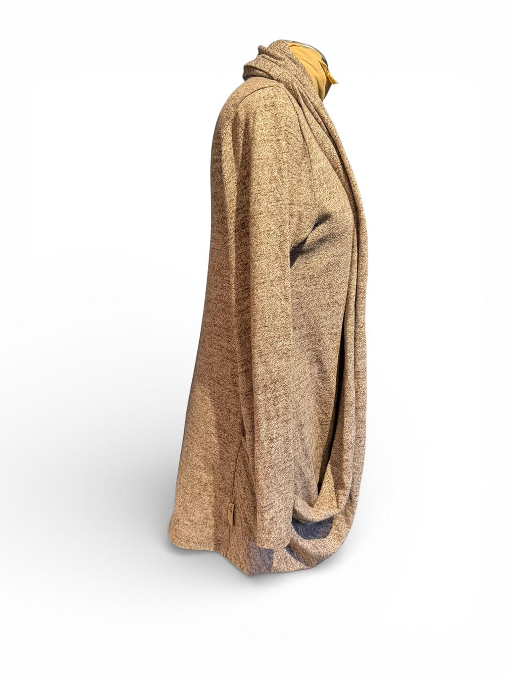 UGG Beige Long Sleeve Draped Open Front Cardigan