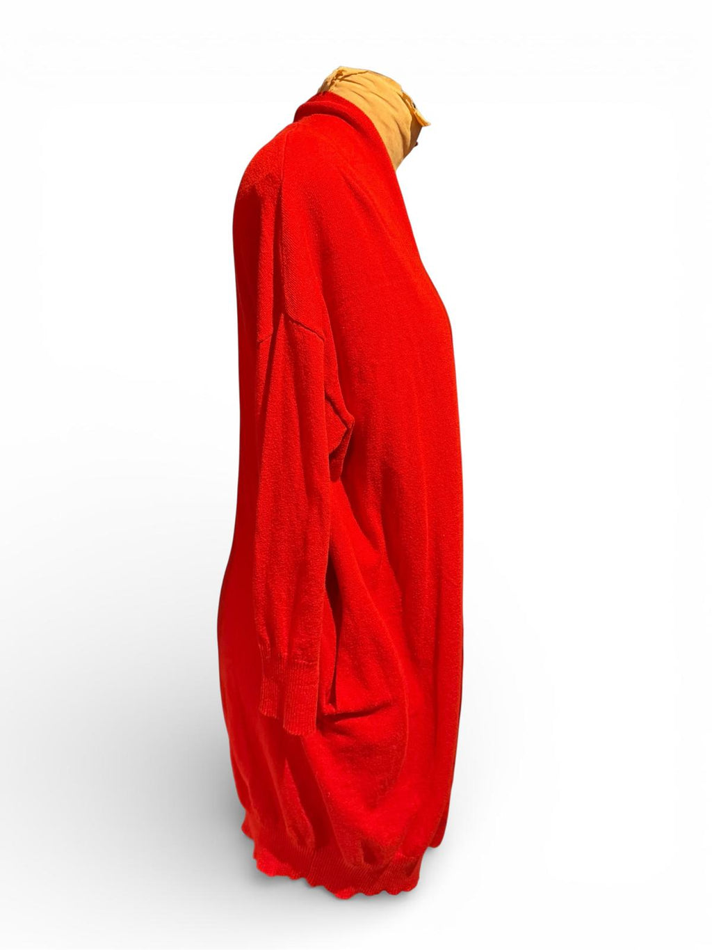 Beryll Cashmere Red Open Front Long Sleeve Cardigan Sweater