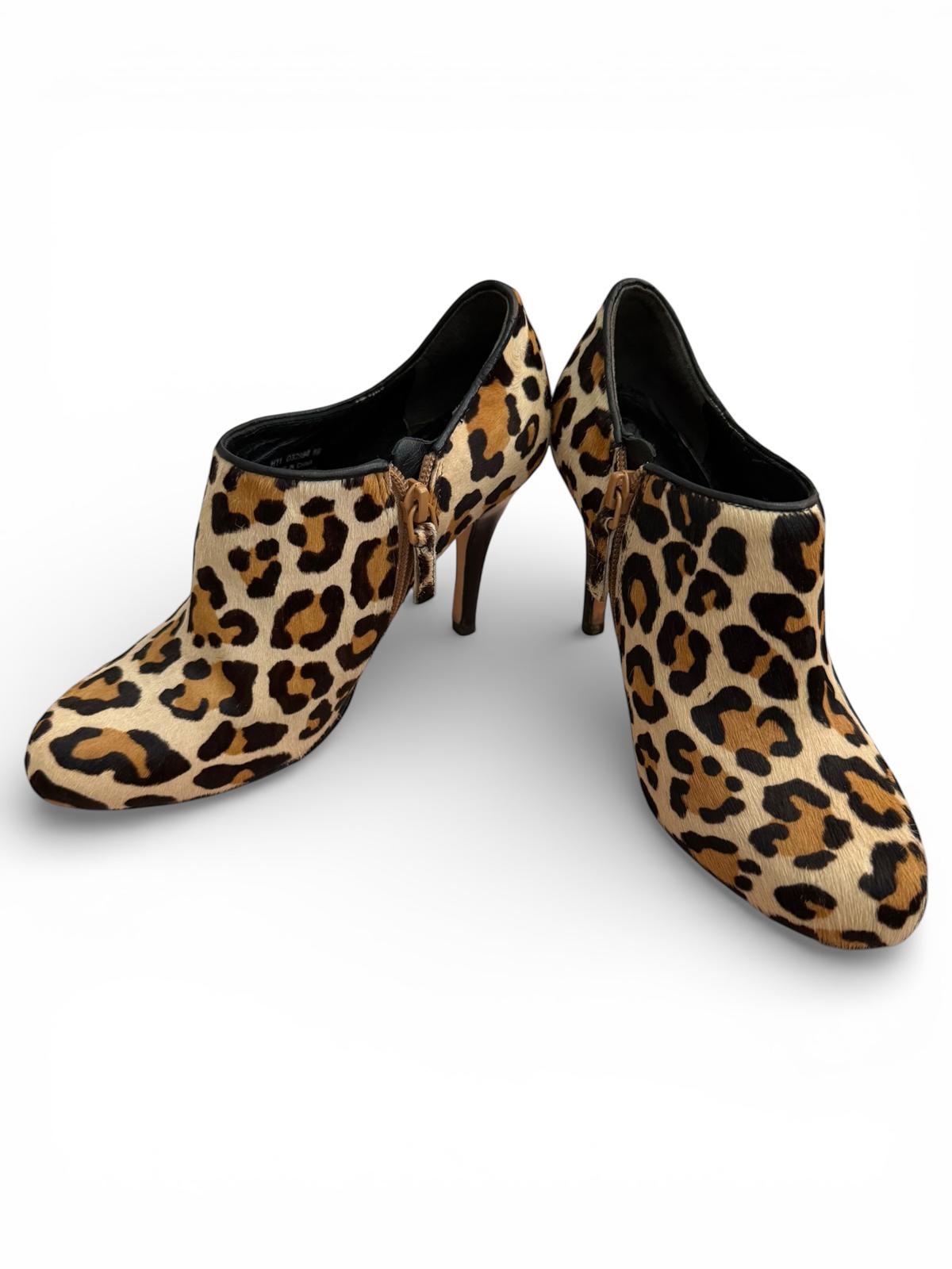 Cole Haan + Nike Air Collab Leopard Print Heel Ankle Boots
