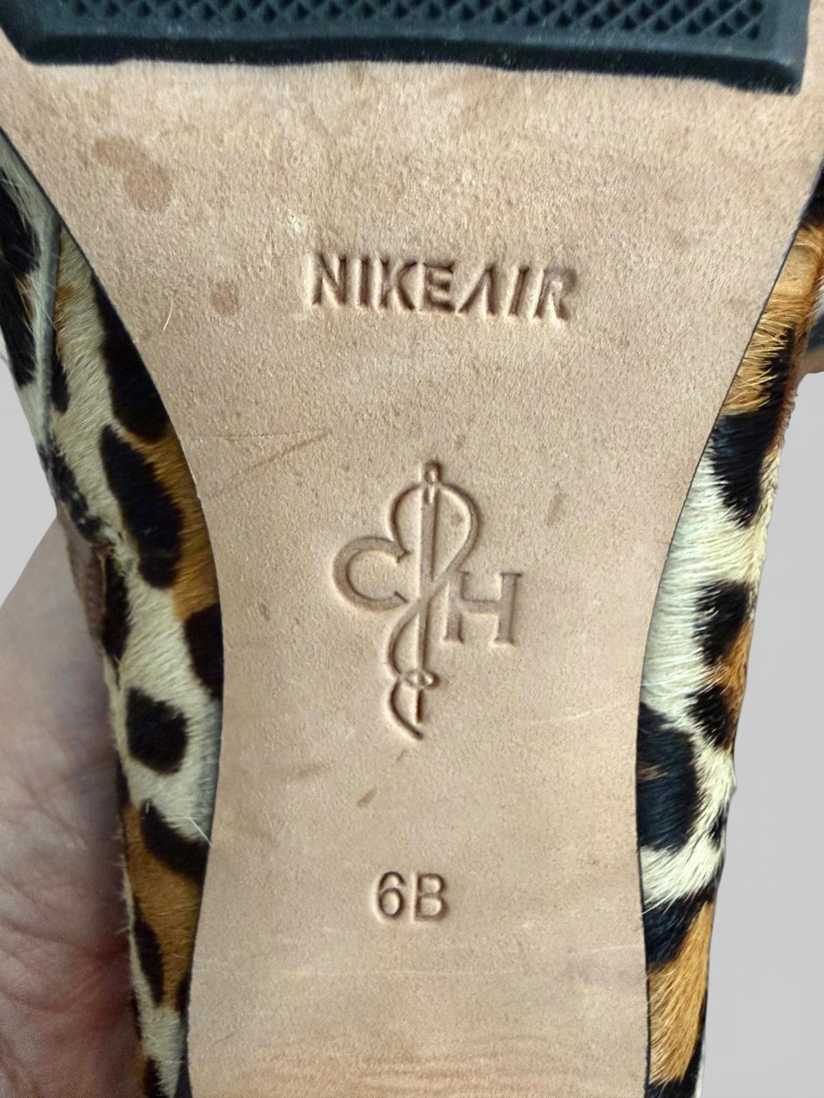 Cole Haan + Nike Air Collab Leopard Print Heel Ankle Boots