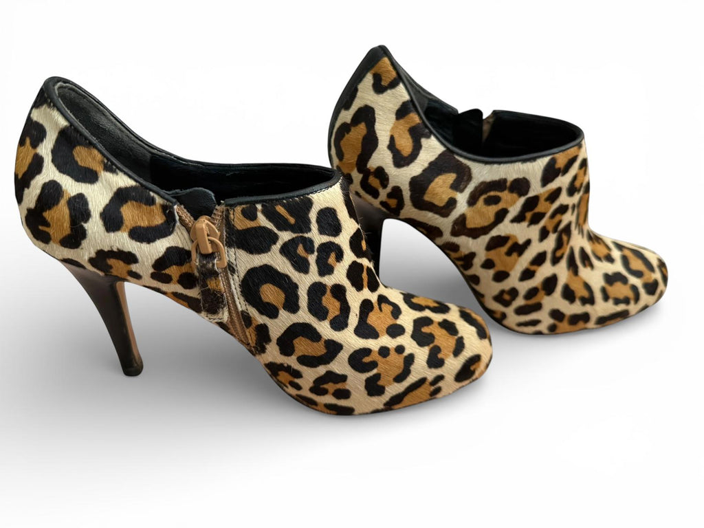 Cole Haan + Nike Air Collab Leopard Print Heel Ankle Boots