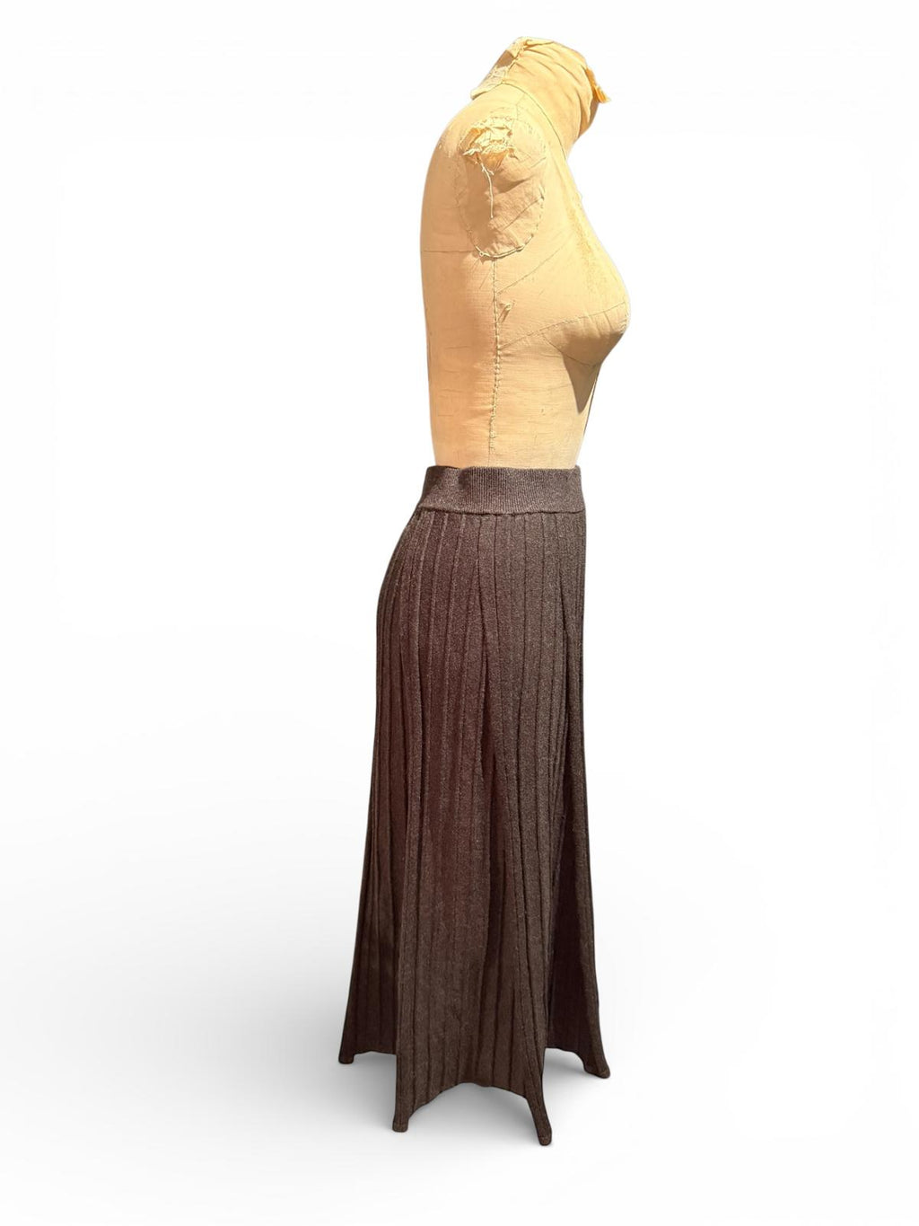 Modern Citizen Tilda Black Pleated Knit Midi Skirt