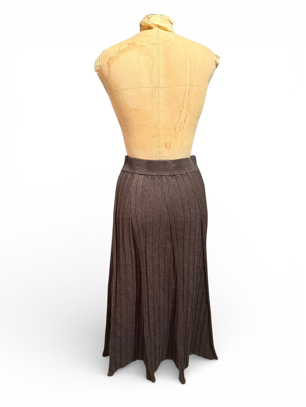 Modern Citizen Tilda Black Pleated Knit Midi Skirt