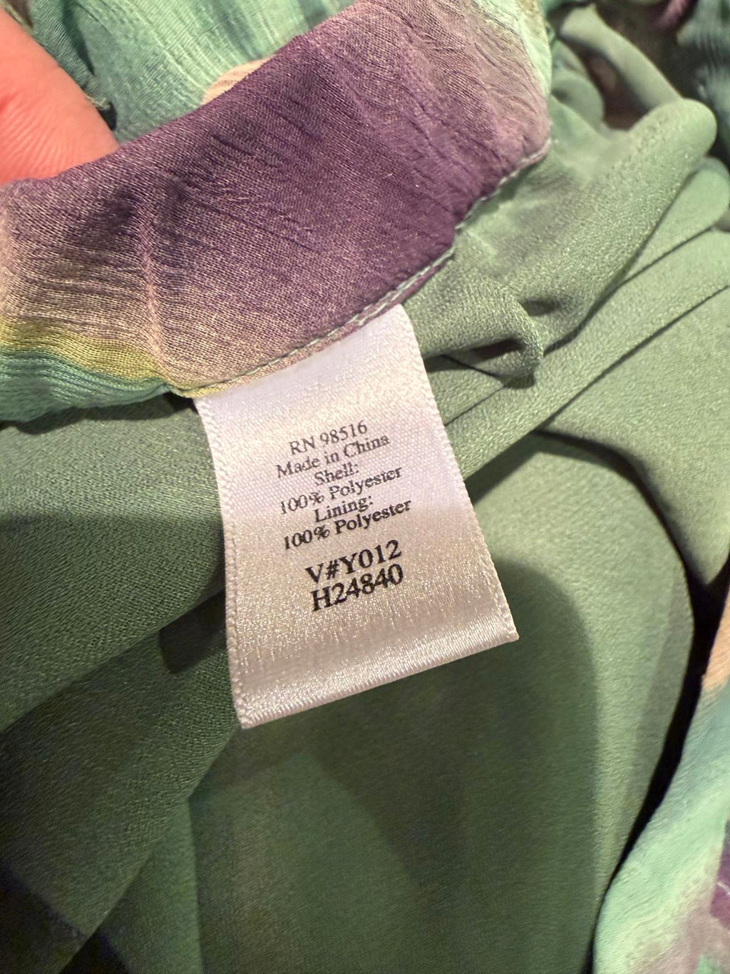 Striped Midi Skirt in Green and Purple