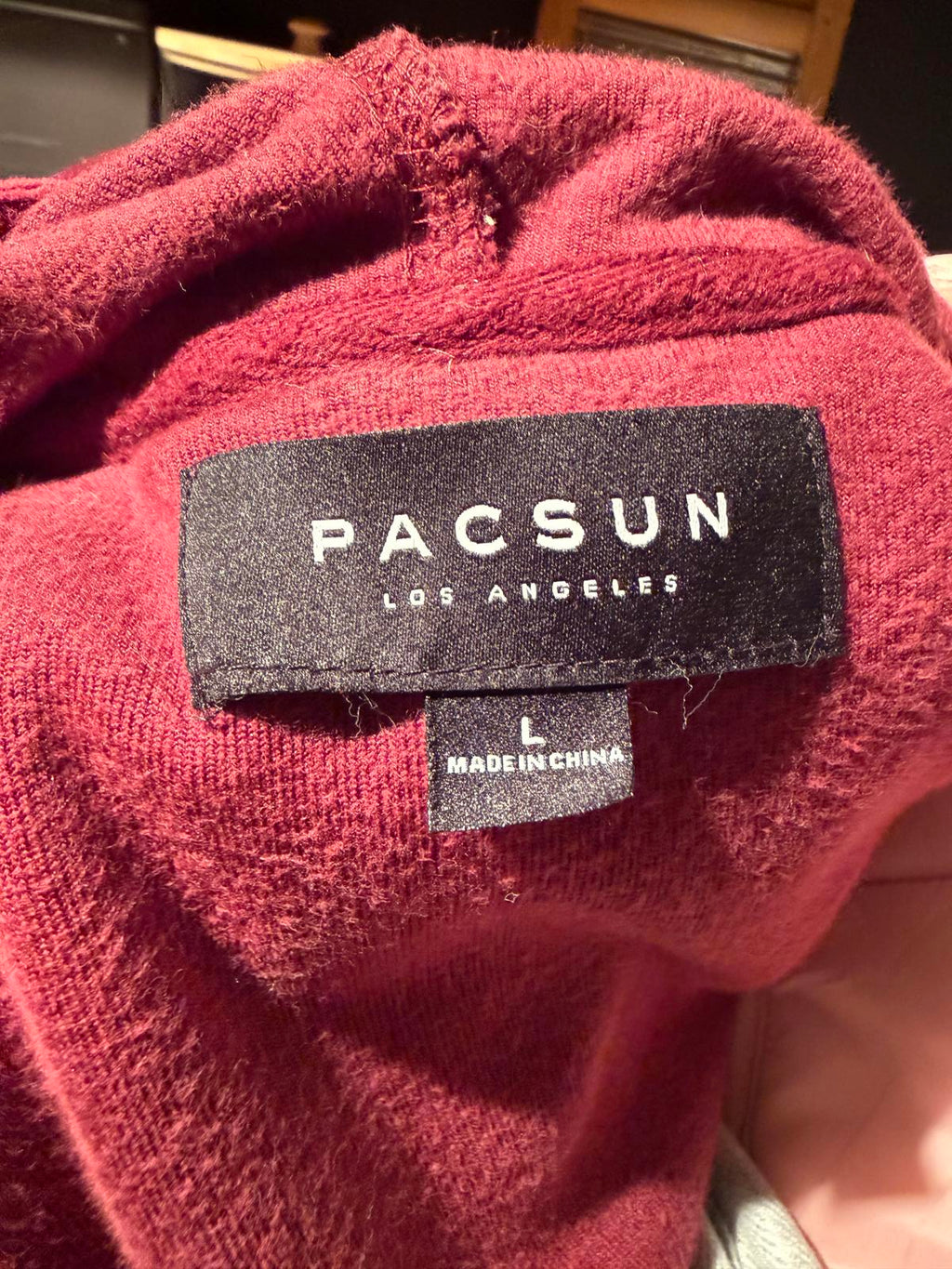 Pacsun Velvet Hoodie with Front Pocket and Half-Zip