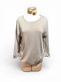 Ann Taylor Lightweight Beige Long Sleeve Sweater