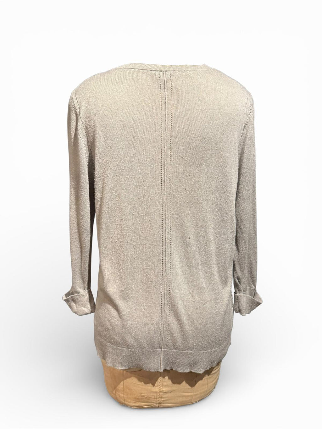 Ann Taylor Lightweight Beige Long Sleeve Sweater