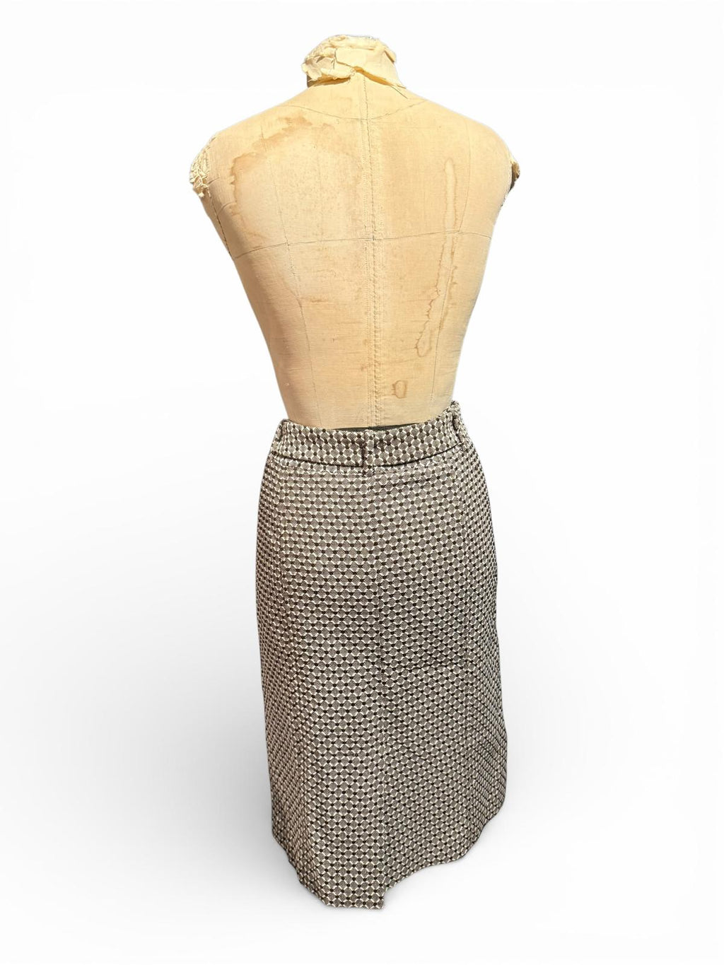 Jones|Wear Patterned Wool Belted Pencil Skirt