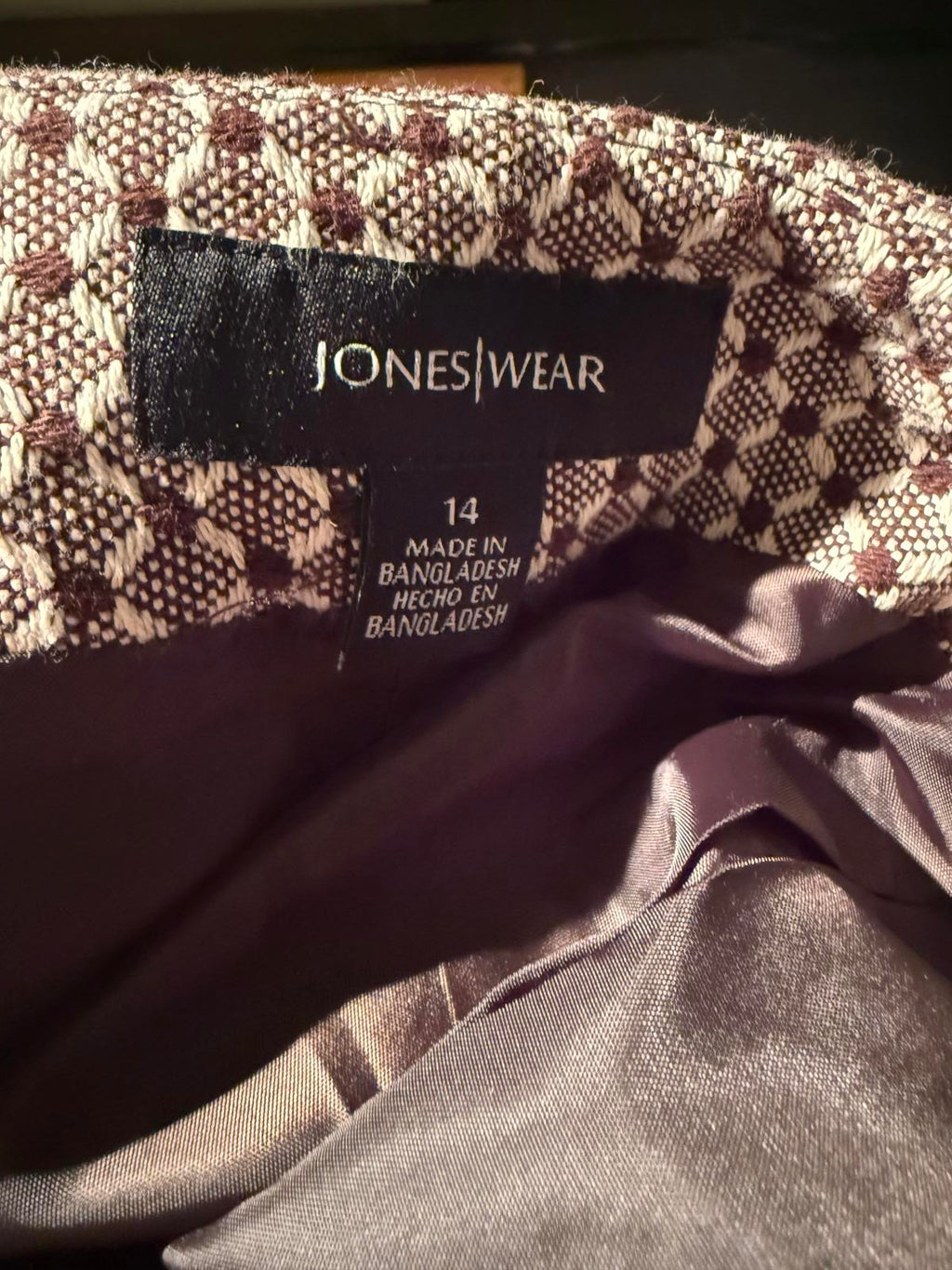 Jones|Wear Patterned Wool Belted Pencil Skirt