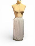 Aerie Gray Midi Slip Skirt with Lace Trim