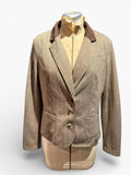 Isaac Mizrahi Classic Brown Tweed Blazer with Elbow Patches