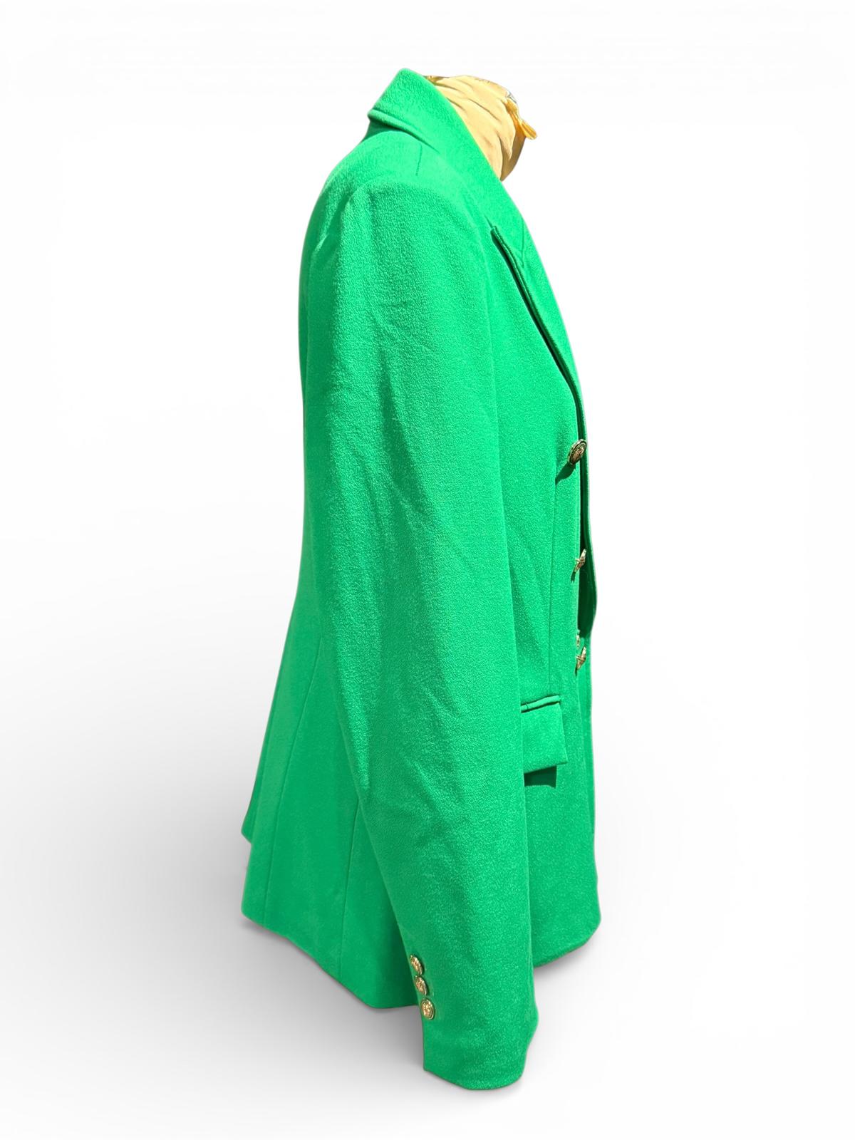 Gallery Green Double-Breasted Blazer Jacket