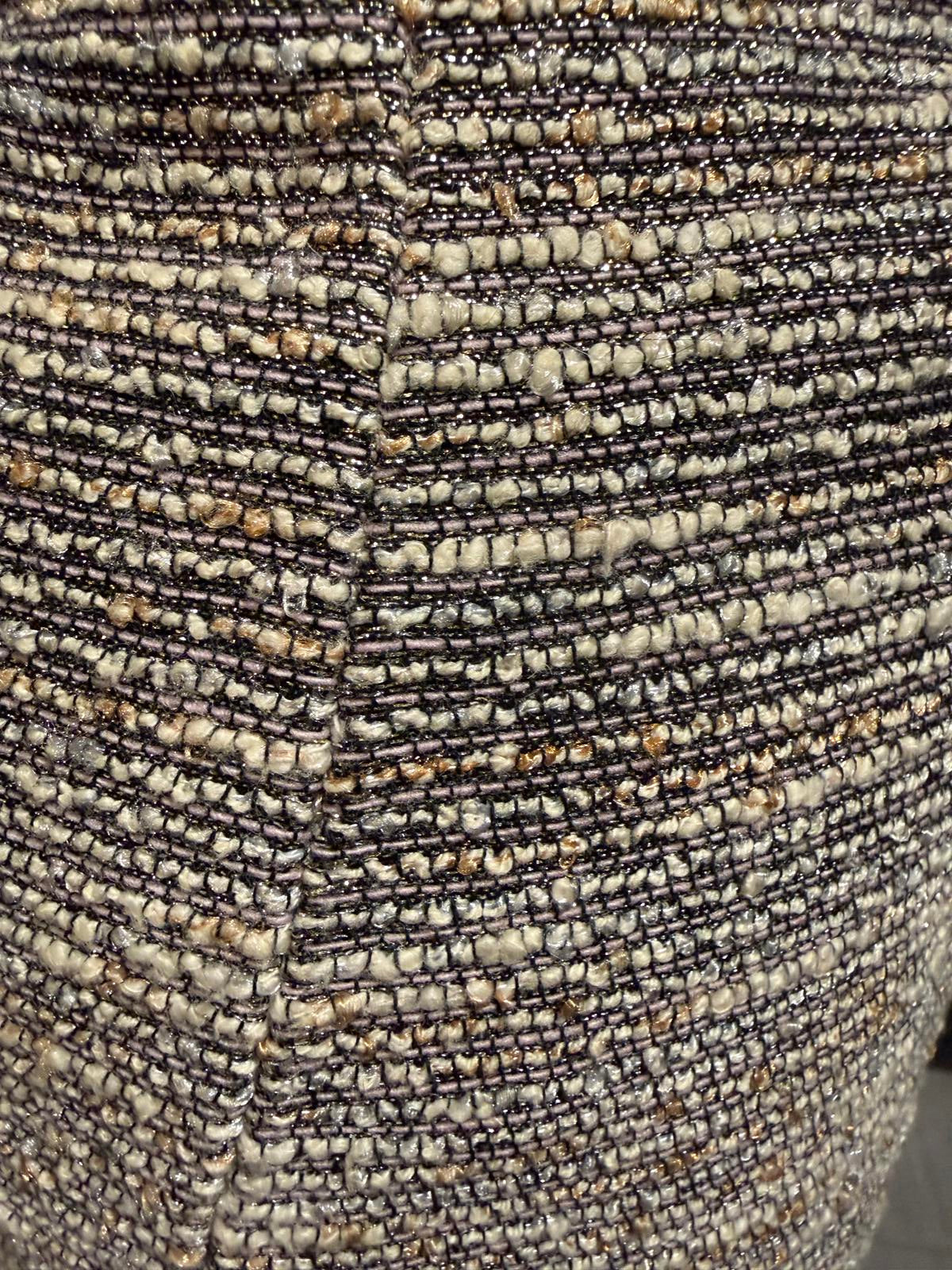 Calvin Klein Gray Tweed Pencil Skirt with Back Slit