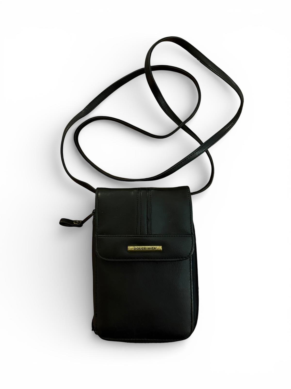 Dolce Vita Jackson Black Crossbody Wallet Purse