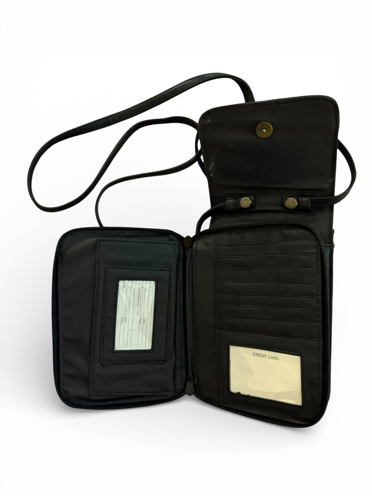 Dolce Vita Jackson Black Crossbody Wallet Purse