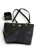 Anne Klein Black Tote Bag and Matching Coin Purse