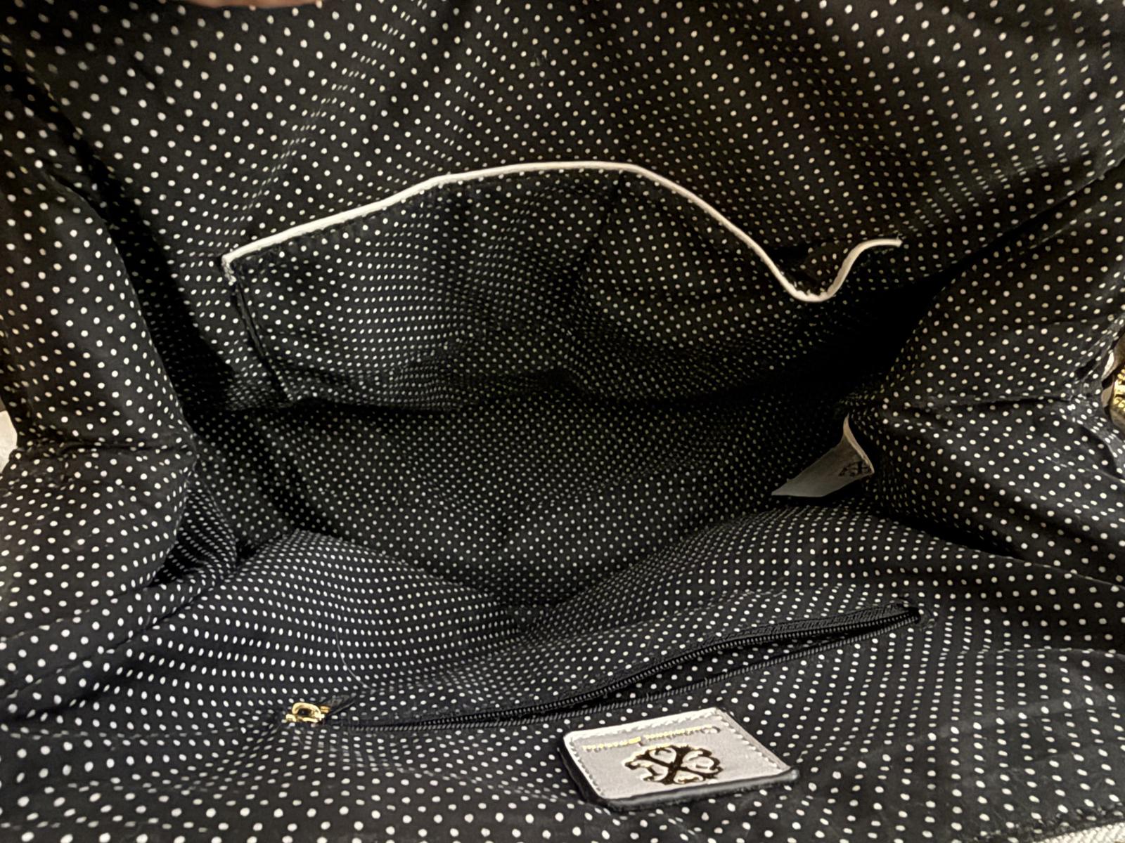 Christian Lacroix Gray Faux Leather Handbag with Gold Accents