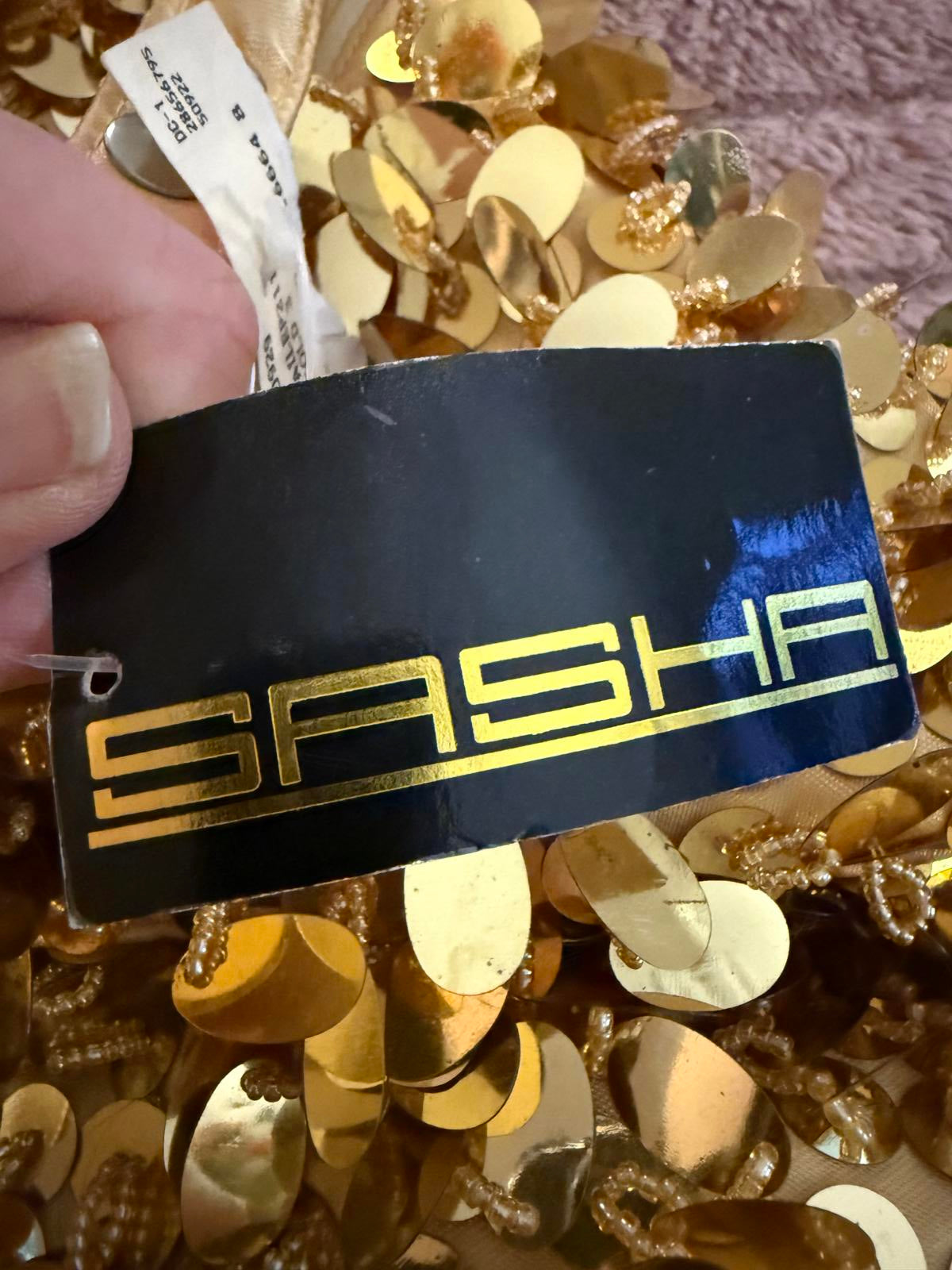 Sasha Gold Sequin Shoulder Bag