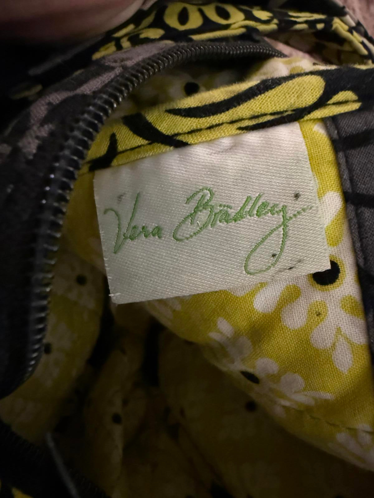Vera Bradley Quilted Crossbody Bag with Yellow and Black Dam