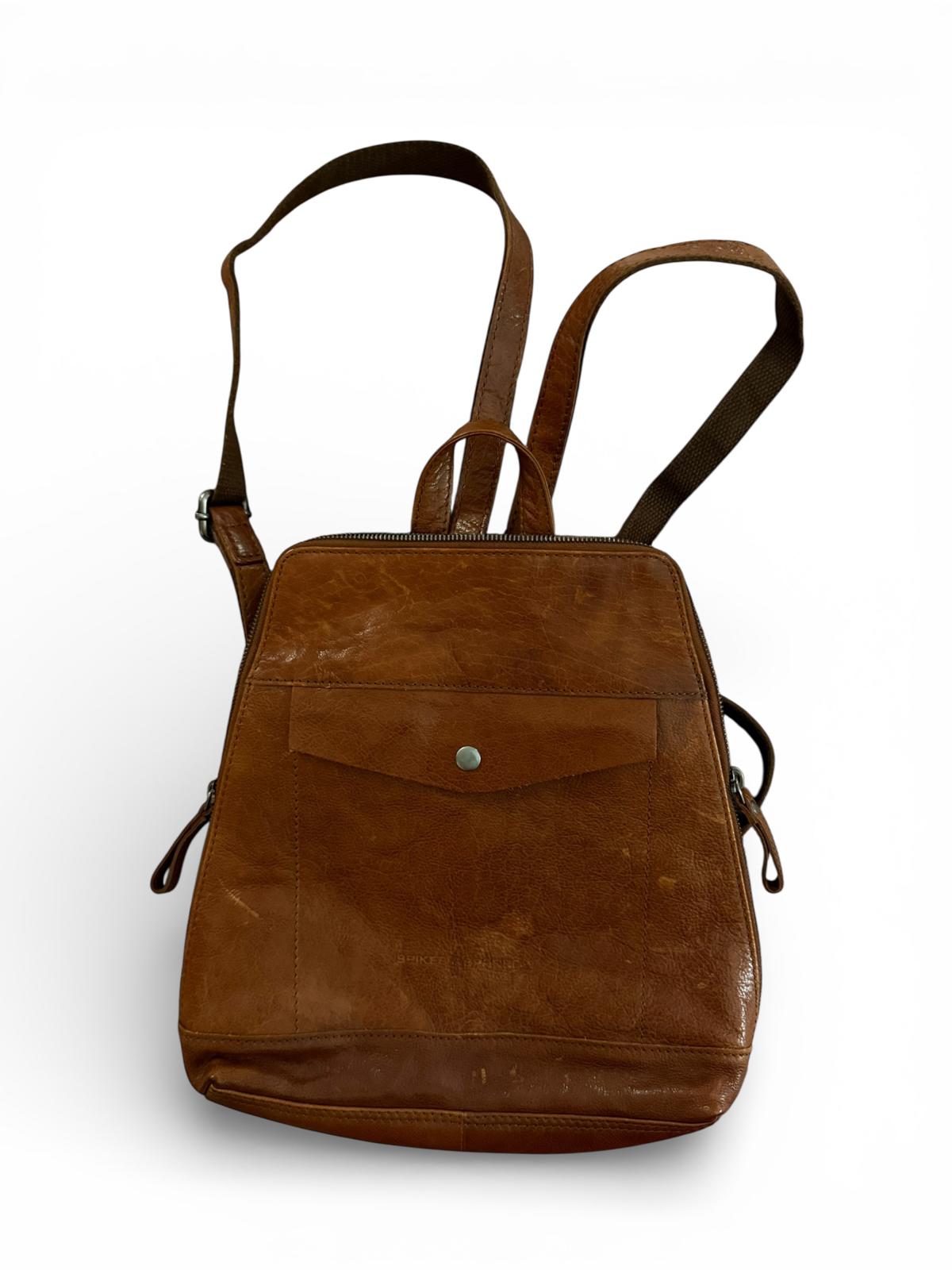 Spikes & Sparrow Brown Leather Backpack