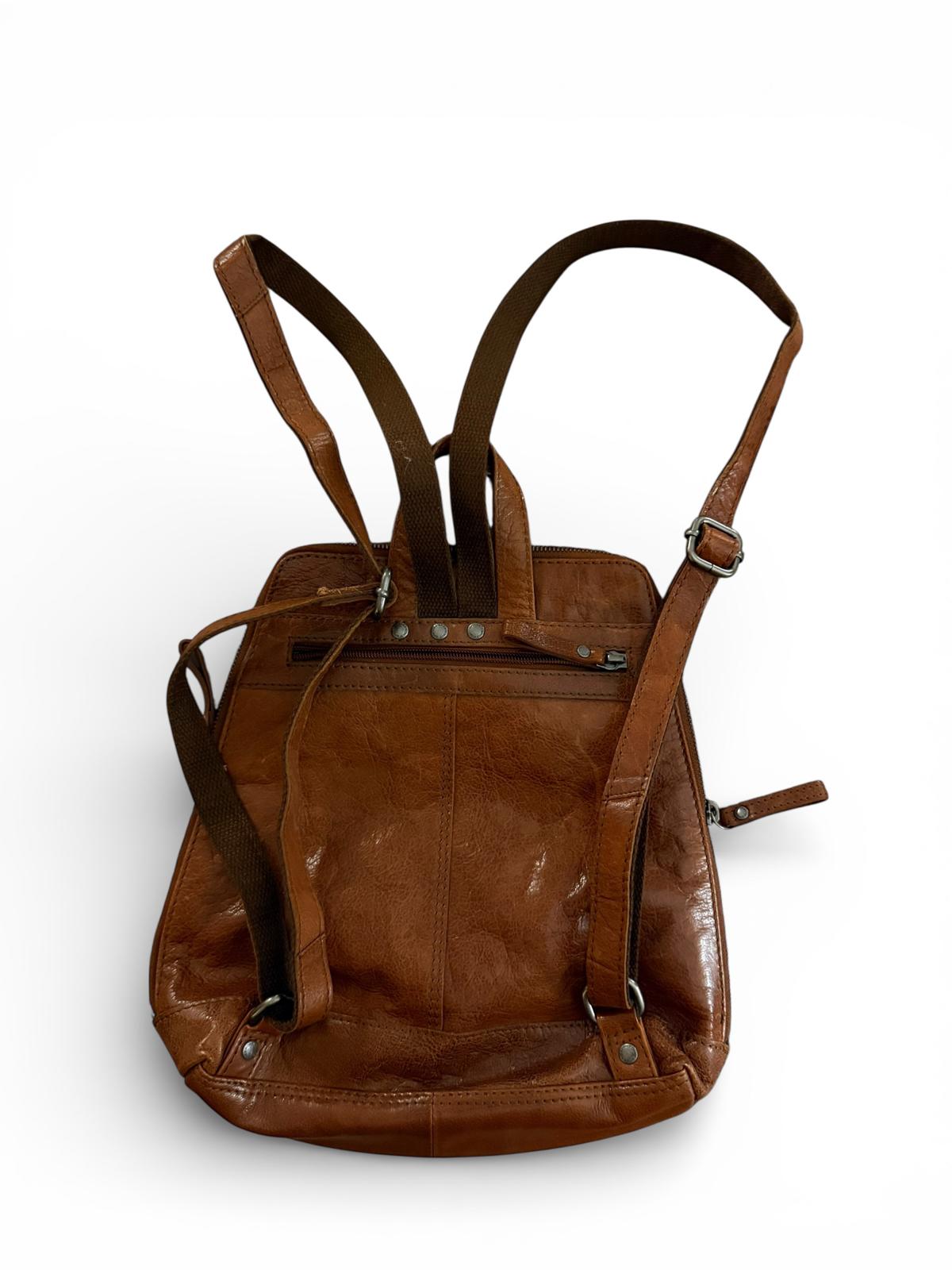 Spikes & Sparrow Brown Leather Backpack