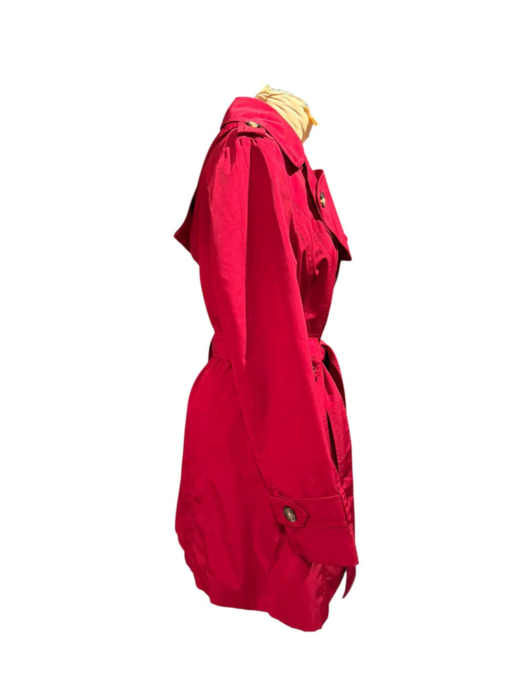 London Fog Classic Red Trench Coat with Belt