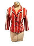 Luella’s Striped Button-Front Blazer Jacket