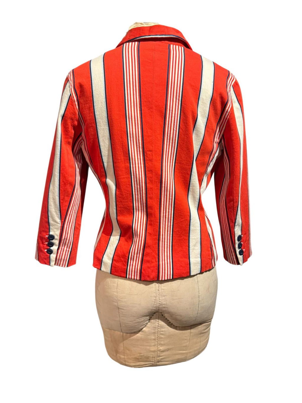 Luella’s Striped Button-Front Blazer Jacket