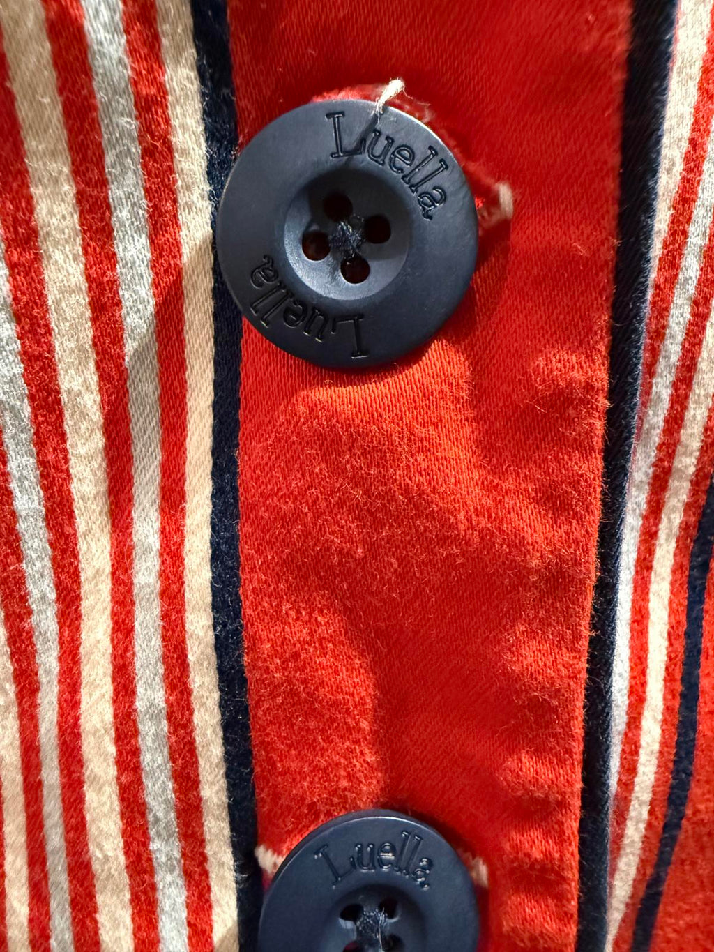 Luella’s Striped Button-Front Blazer Jacket