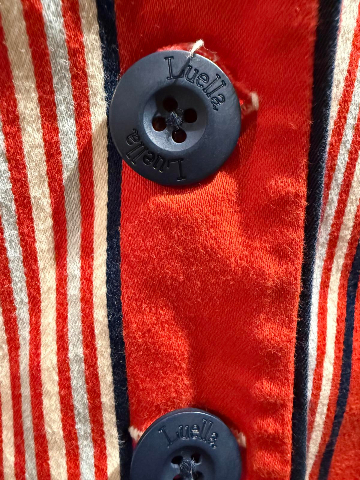 Luella’s Striped Button-Front Blazer Jacket
