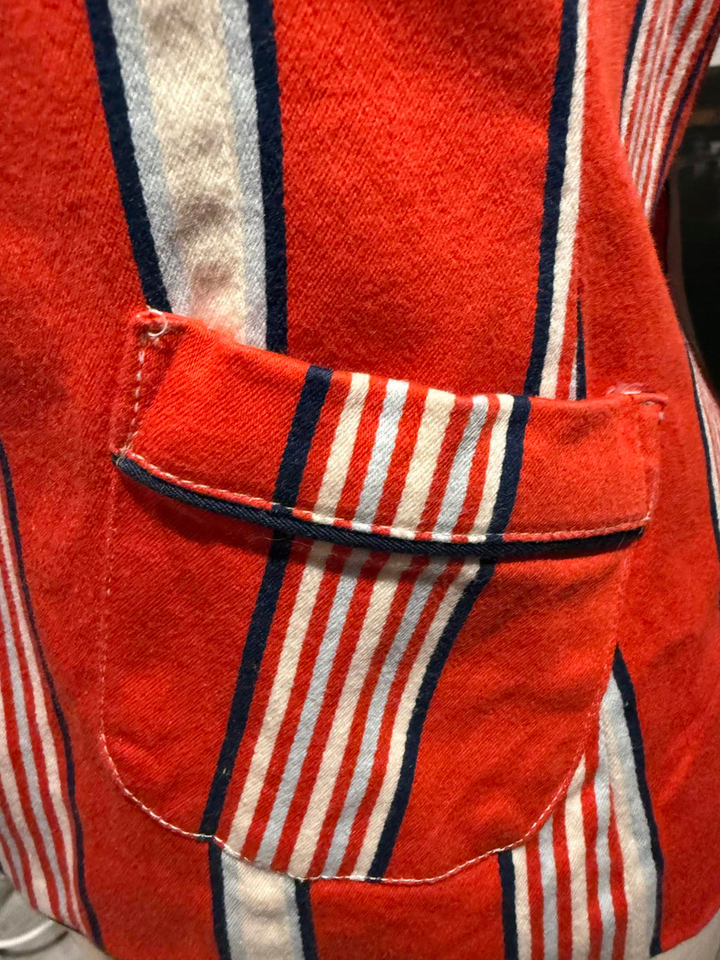 Luella’s Striped Button-Front Blazer Jacket