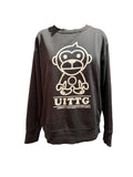 UITTG Black Sweatshirt with Monkey Graphic