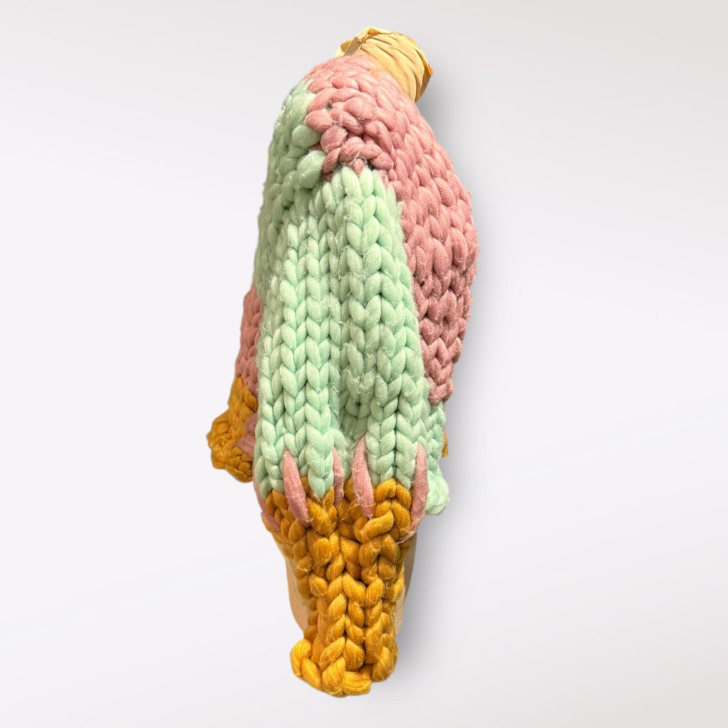 Hope Macaulay Chunky Colorblock Hand-Knit Cardigan Sweater