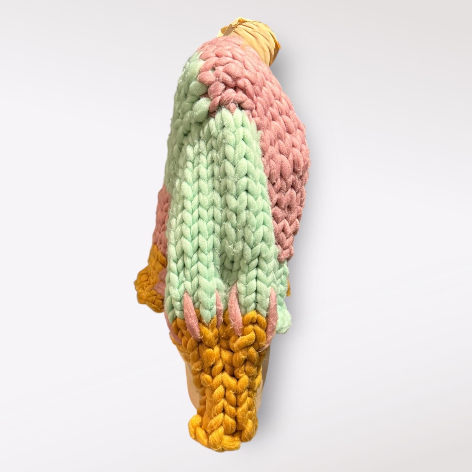 Hope Macaulay Chunky Colorblock Hand-Knit Cardigan Sweater