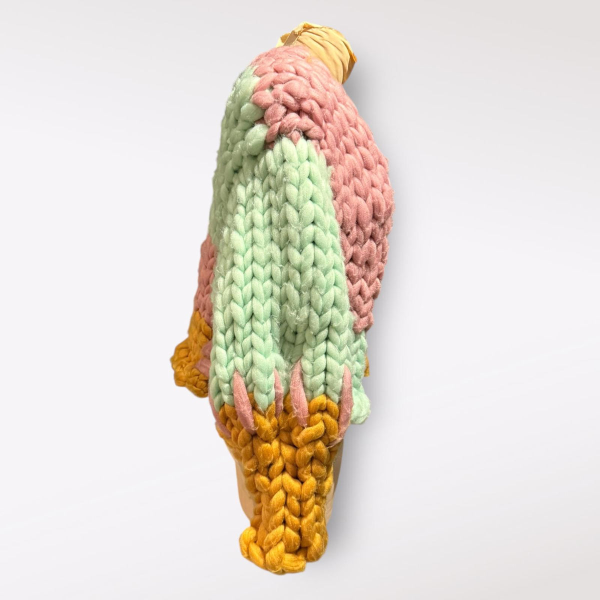 Hope Macaulay Chunky Colorblock Hand-Knit Cardigan Sweater