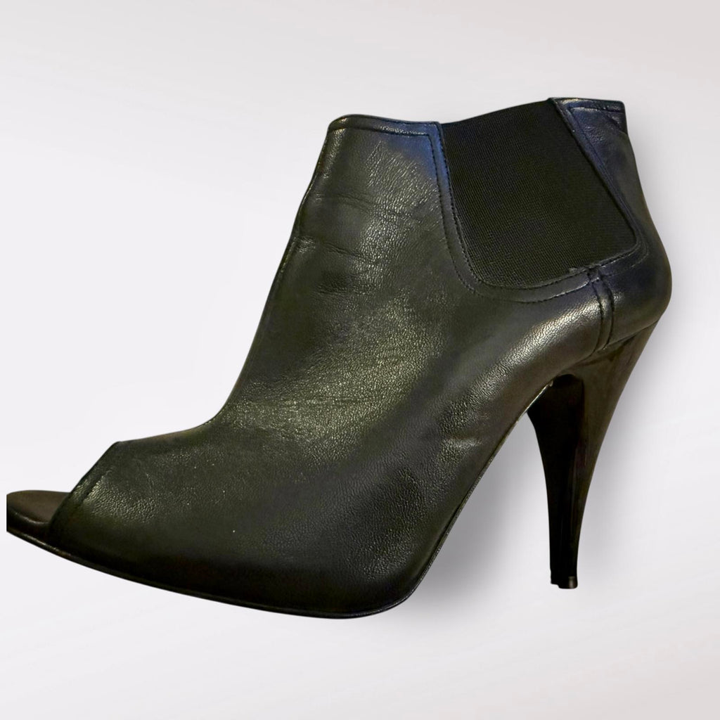 Michael Kors Leather Peep Toe Ankle Boots Heels