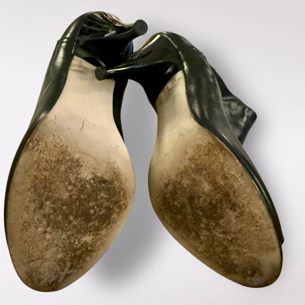 Michael Kors Leather Peep Toe Ankle Boots Heels