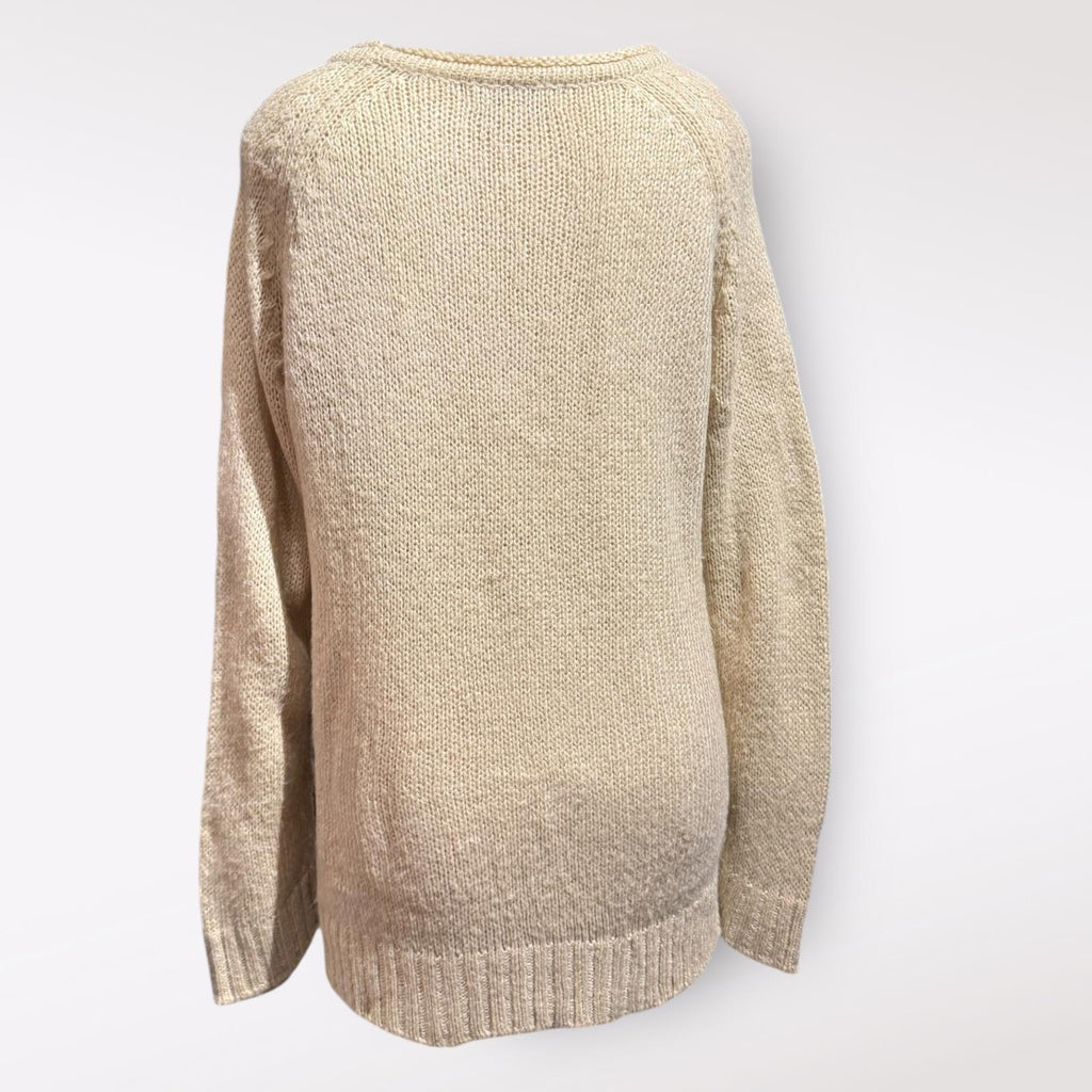 Democracy Cozy Beige Sweater with Owl Design