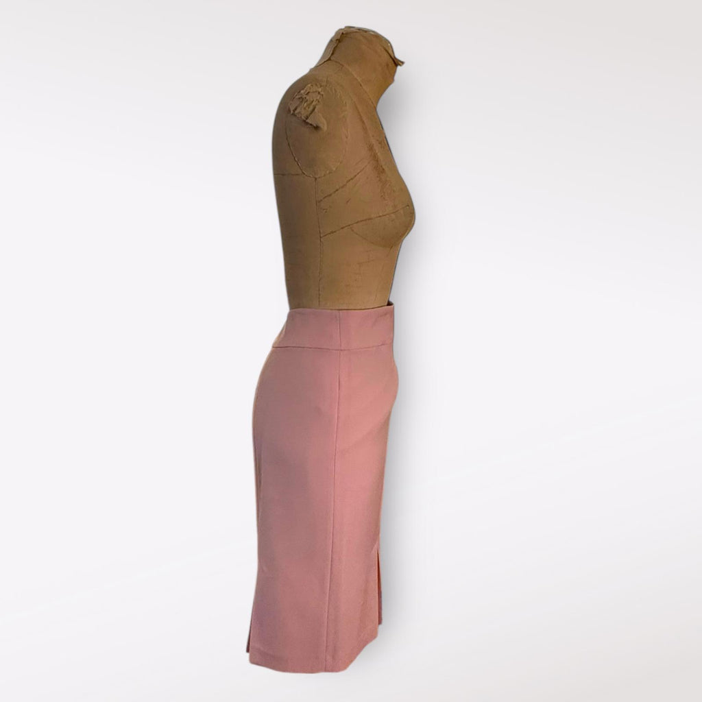 Evan Picone Black Label Pink Pencil Skirt with Front Slits
