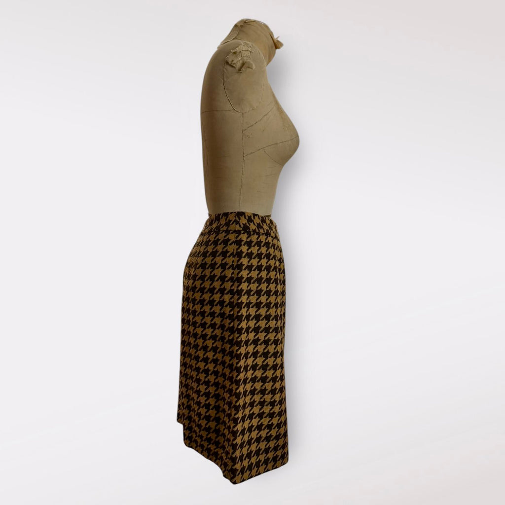 Chadwicks Vintage Houndstooth Pattern A-Line Skirt