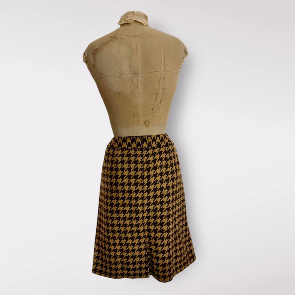Chadwicks Vintage Houndstooth Pattern A-Line Skirt