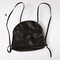 Margot Camille Black Leather Turn Lock Backpack