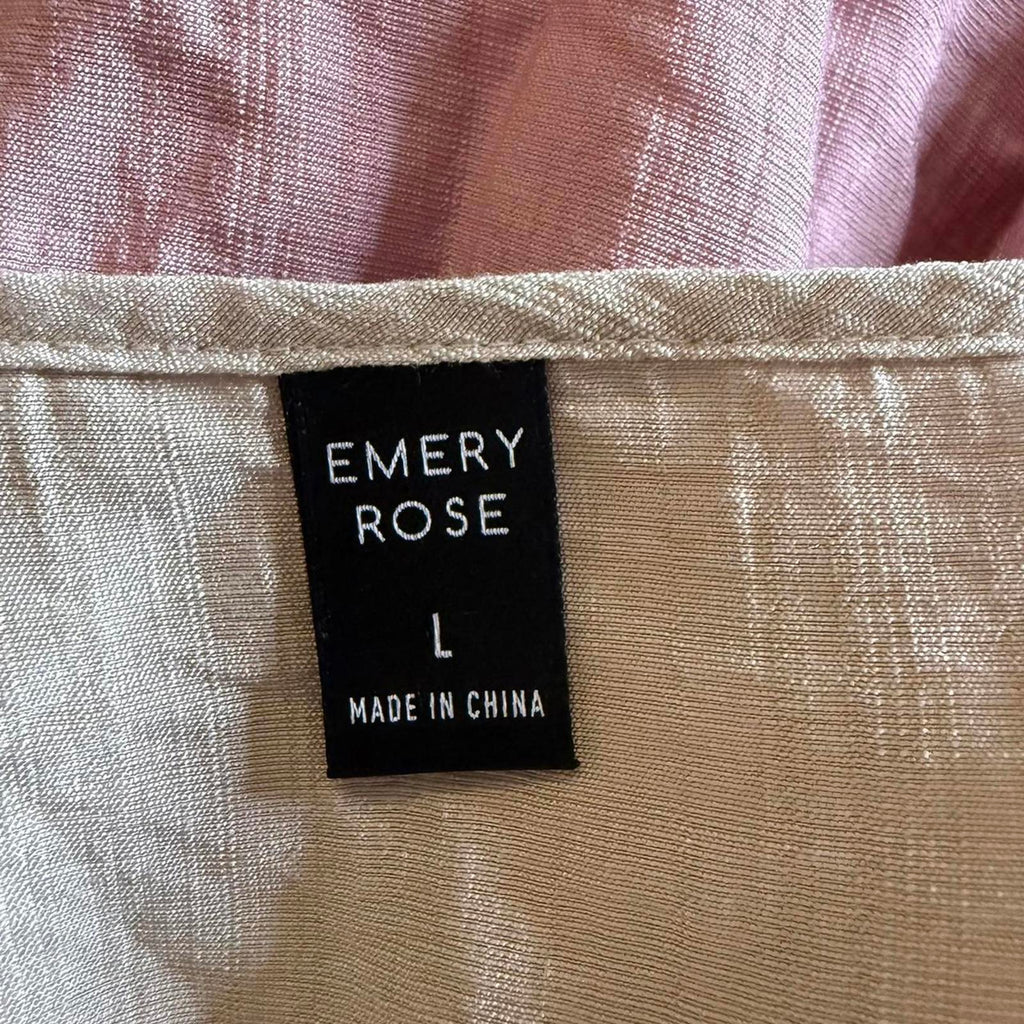 Emery Rose Women's White, Blue, and Pink Dress