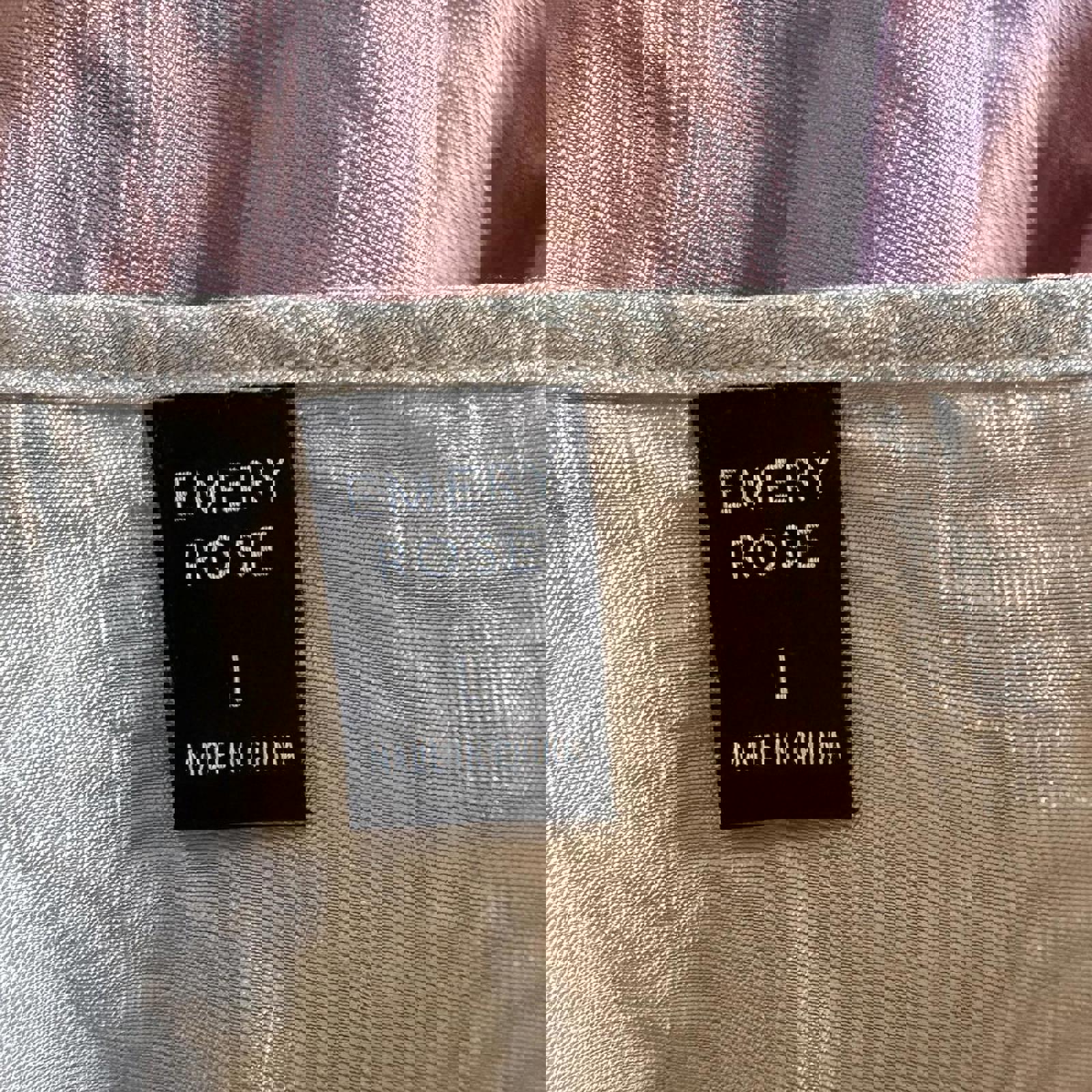 Emery Rose Women's White, Blue, and Pink Dress