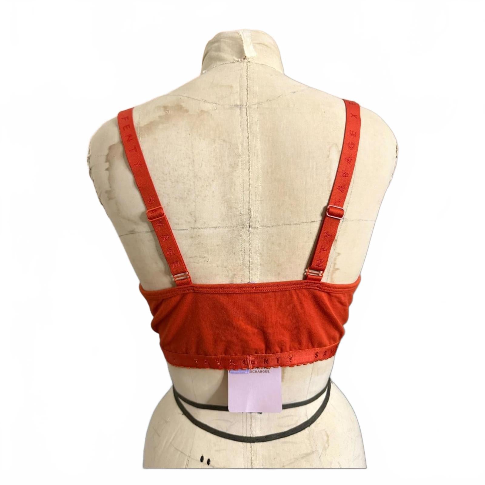 Savage x Fenty Orange Cotton Corset Top