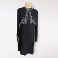 Brilliante Black Silk Embellished Dress